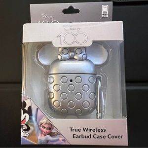 Disney 100 Silver Minnie Mouse Gen 1 & 2 AirPods Case with Keychain